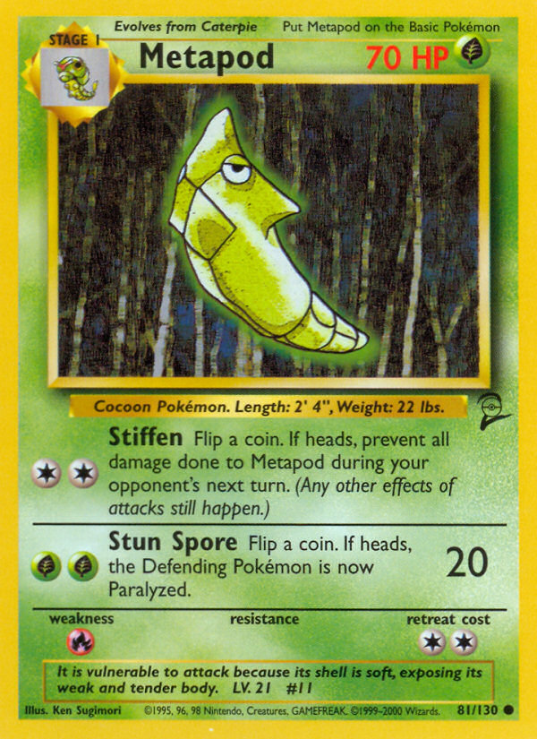 Metapod (81/130) [Base Set 2] | North Game Den