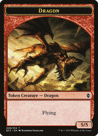 Dragon Token [Battle for Zendikar Tokens] | North Game Den