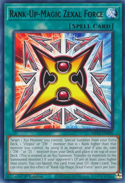 Rank-Up-Magic Zexal Force [MP22-EN090] Rare | North Game Den