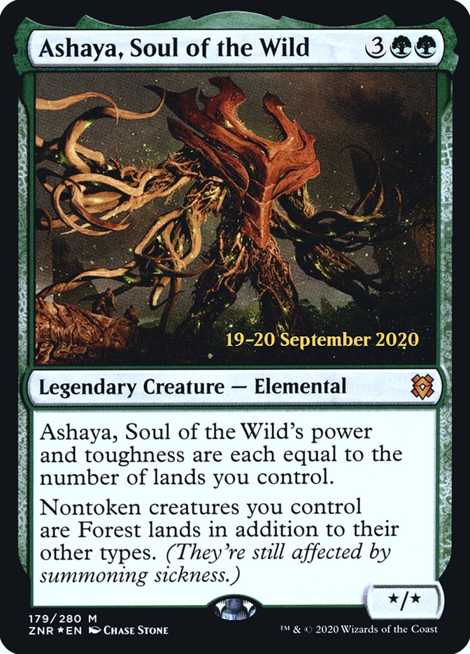 Ashaya, Soul of the Wild  [Zendikar Rising Prerelease Promos] | North Game Den