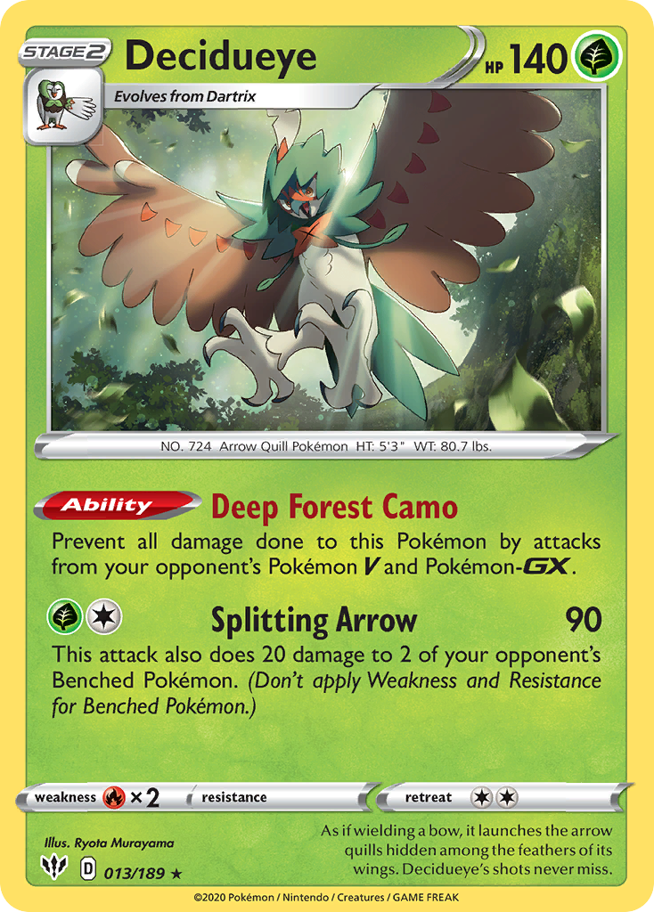 Decidueye (013/189) [Sword & Shield: Darkness Ablaze] | North Game Den