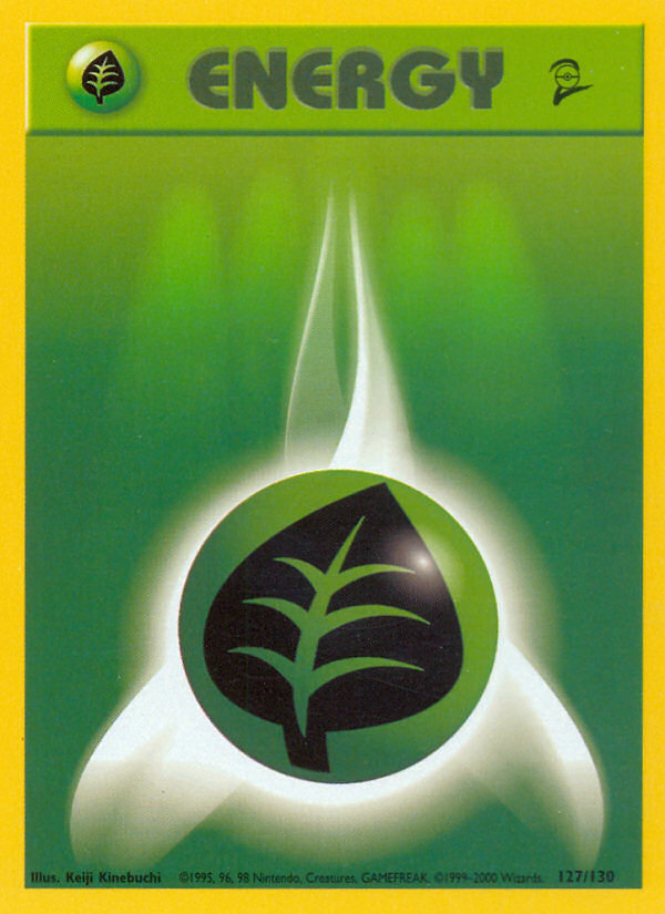 Grass Energy (127/130) [Base Set 2] | North Game Den