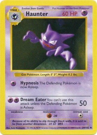 Haunter (29/102) [Base Set Shadowless Unlimited] | North Game Den