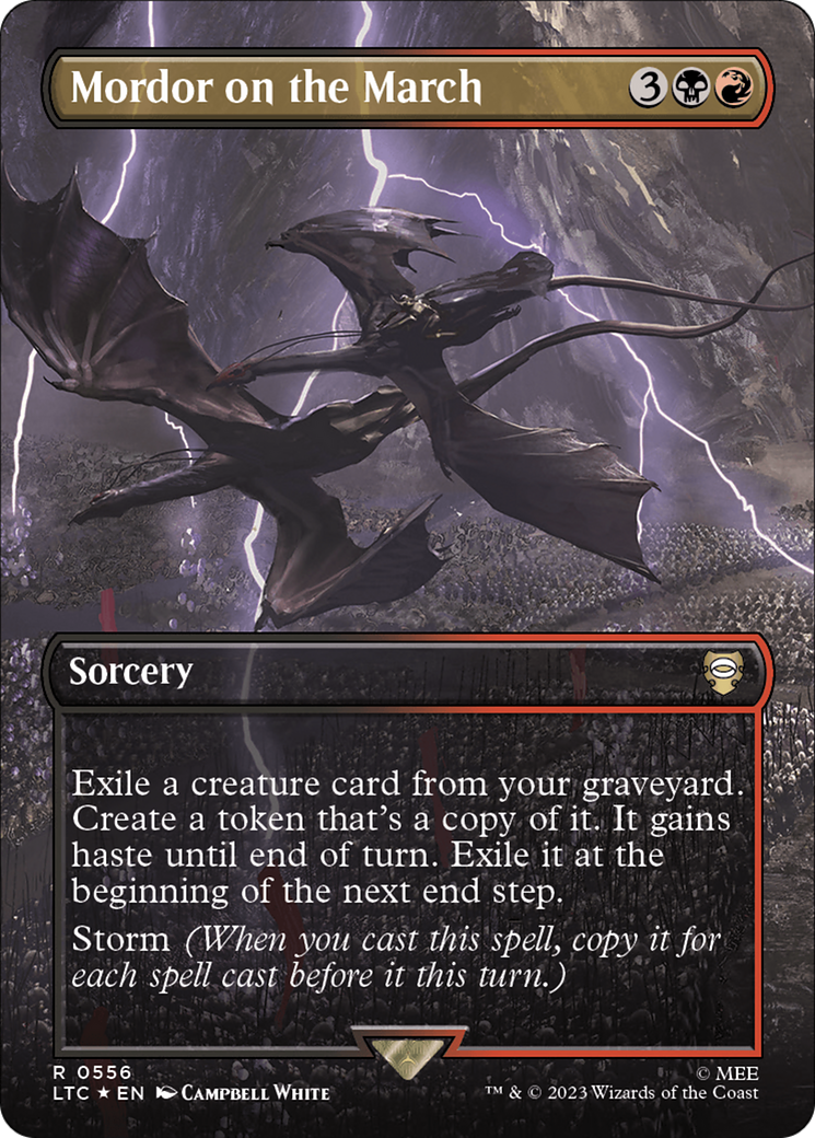 Mordor on the March (Borderless) (Surge Foil) [The Lord of the Rings: Tales of Middle-Earth Commander] | North Game Den
