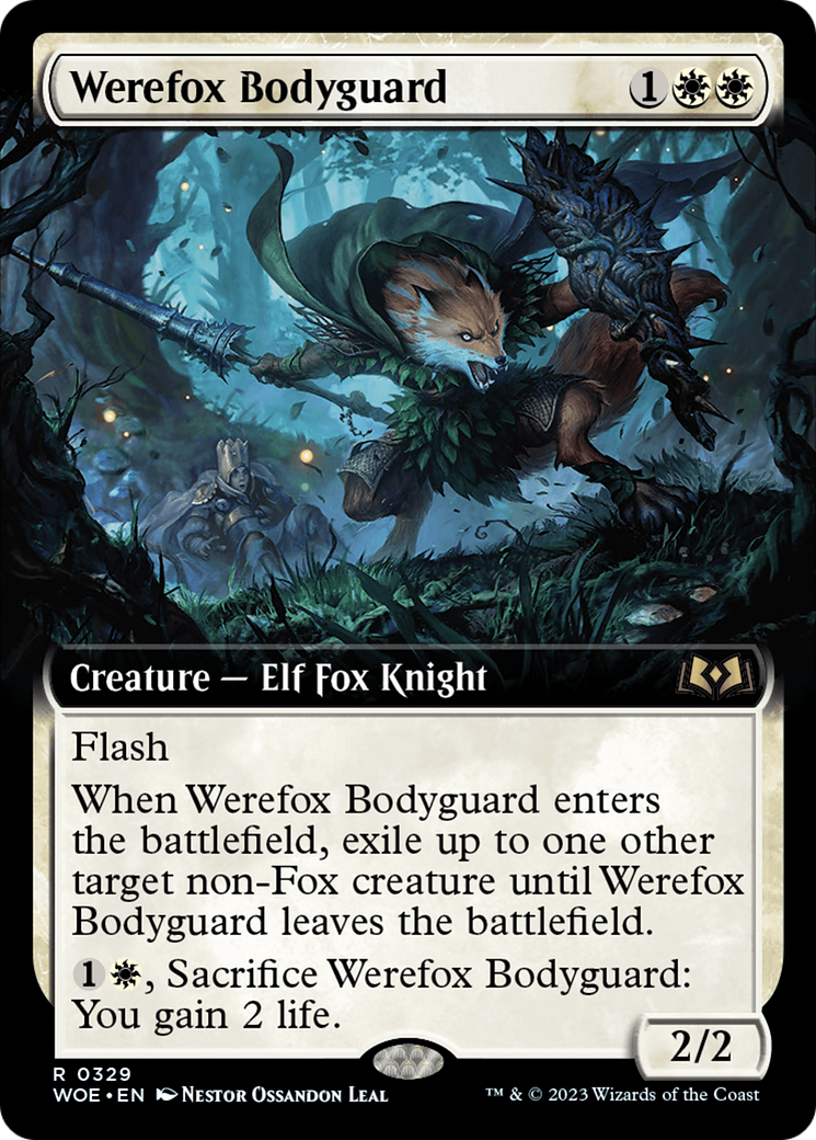 Werefox Bodyguard (Extended Art) [Wilds of Eldraine] | North Game Den