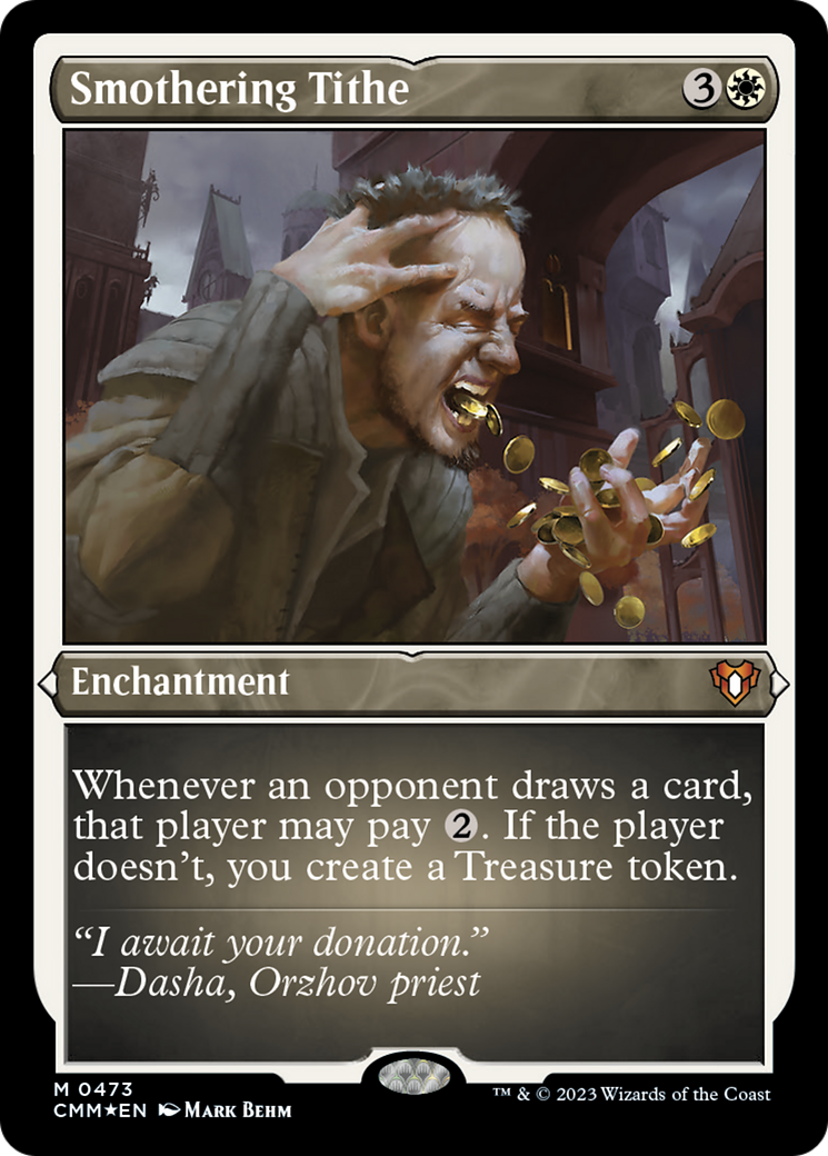 Smothering Tithe (Foil Etched) [Commander Masters] | North Game Den