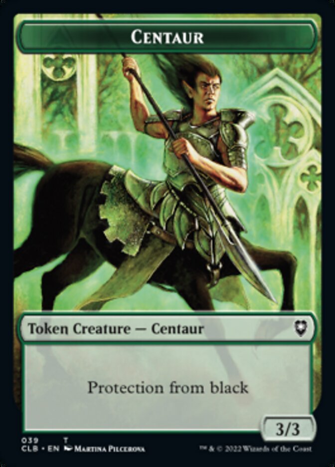 Horror // Centaur Double-sided Token [Commander Legends: Battle for Baldur's Gate Tokens] | North Game Den