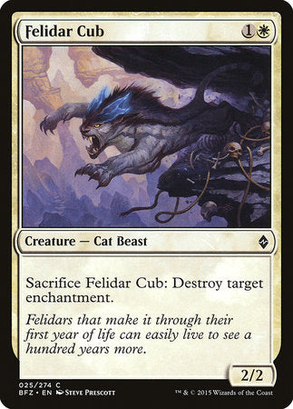 Felidar Cub [Battle for Zendikar] | North Game Den