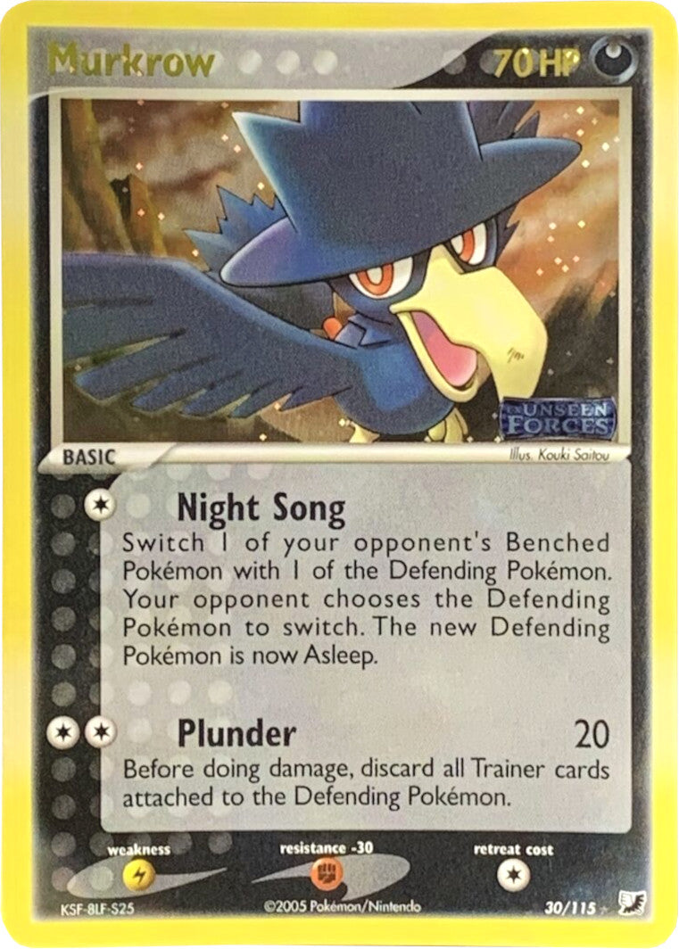 Murkrow (30/115) (Stamped) [EX: Unseen Forces] | North Game Den