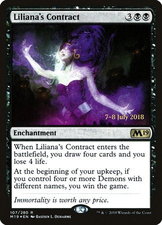 Liliana's Contract [Core Set 2019 Promos] | North Game Den