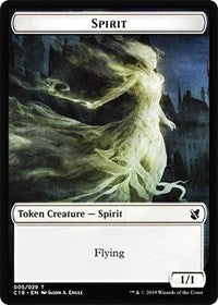 Spirit // Human Double-sided Token [Commander 2019 Tokens] | North Game Den