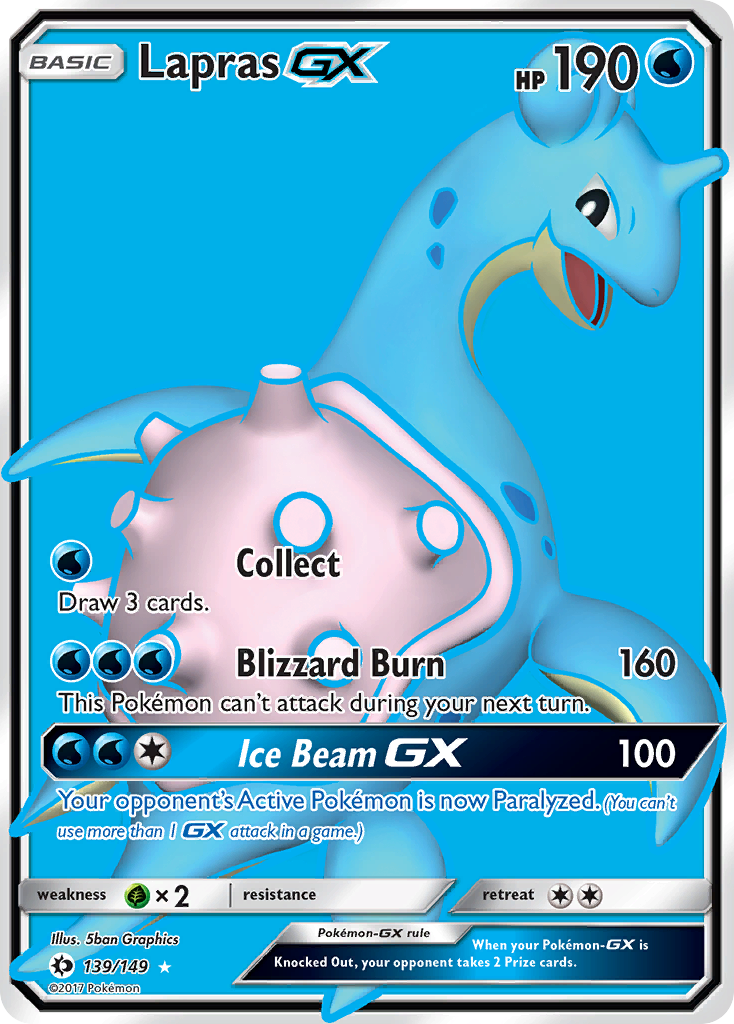 Lapras GX (139/149) [Sun & Moon: Base Set] | North Game Den