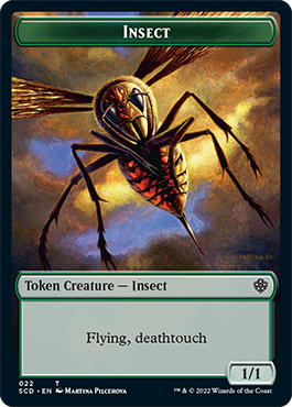 Insect // Human Warrior Double-Sided Token [Starter Commander Decks] | North Game Den