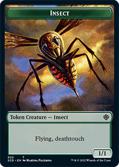 Insect // Human Warrior Double-Sided Token [Starter Commander Decks] | North Game Den