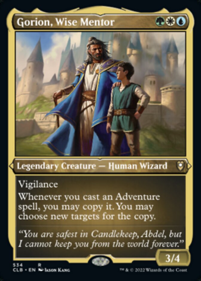 Gorion, Wise Mentor (Foil Etched) [Commander Legends: Battle for Baldur's Gate] | North Game Den