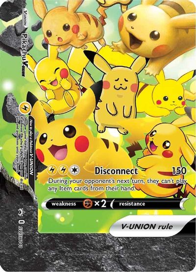 Pikachu V-UNION (SWSH141) (Celebrations) [Sword & Shield: Black Star Promos] | North Game Den