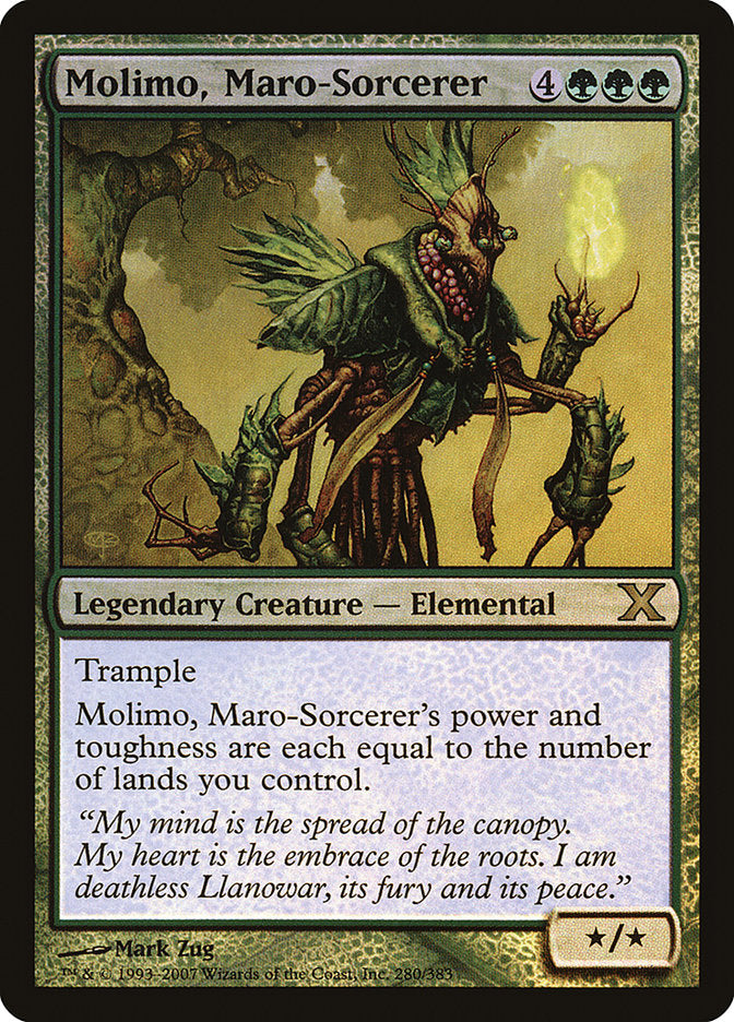 Molimo, Maro-Sorcerer (Premium Foil) [Tenth Edition] | North Game Den