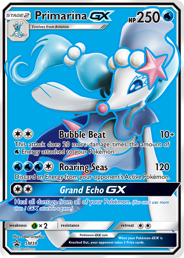 Primarina GX (SM39) [Sun & Moon: Black Star Promos] | North Game Den