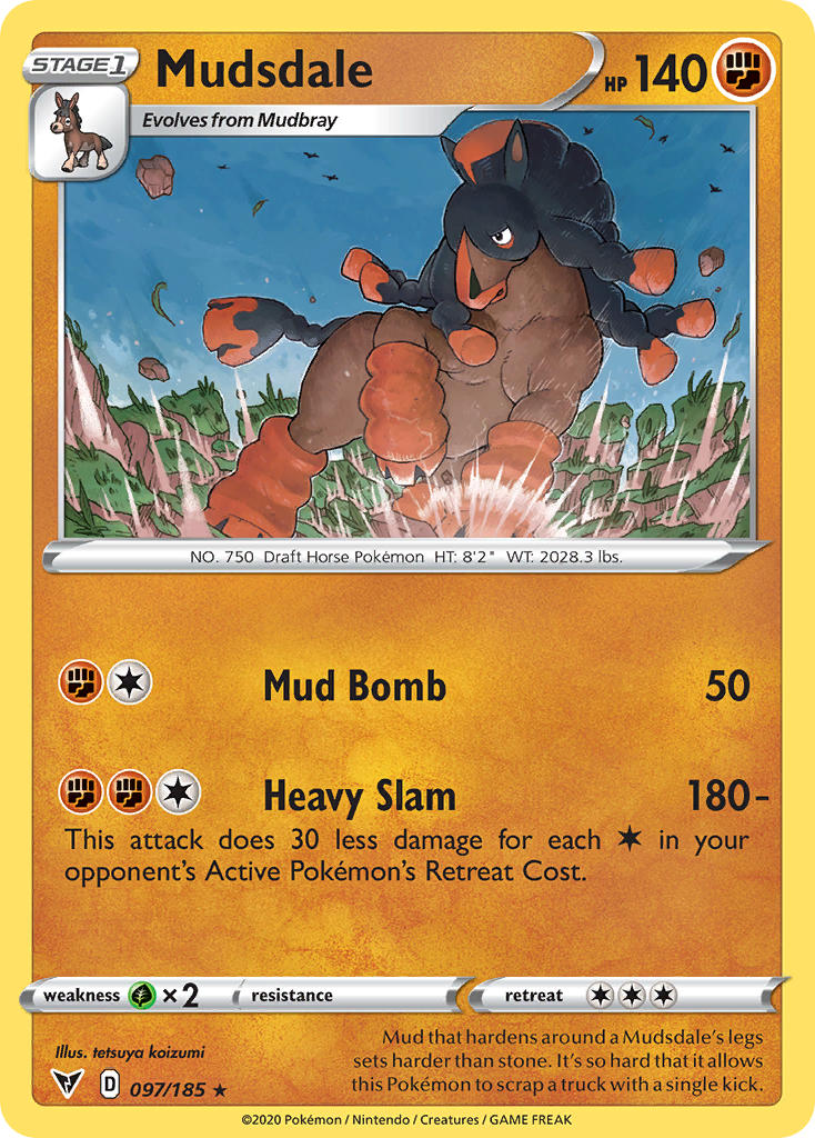 Mudsdale (097/185) [Sword & Shield: Vivid Voltage] | North Game Den