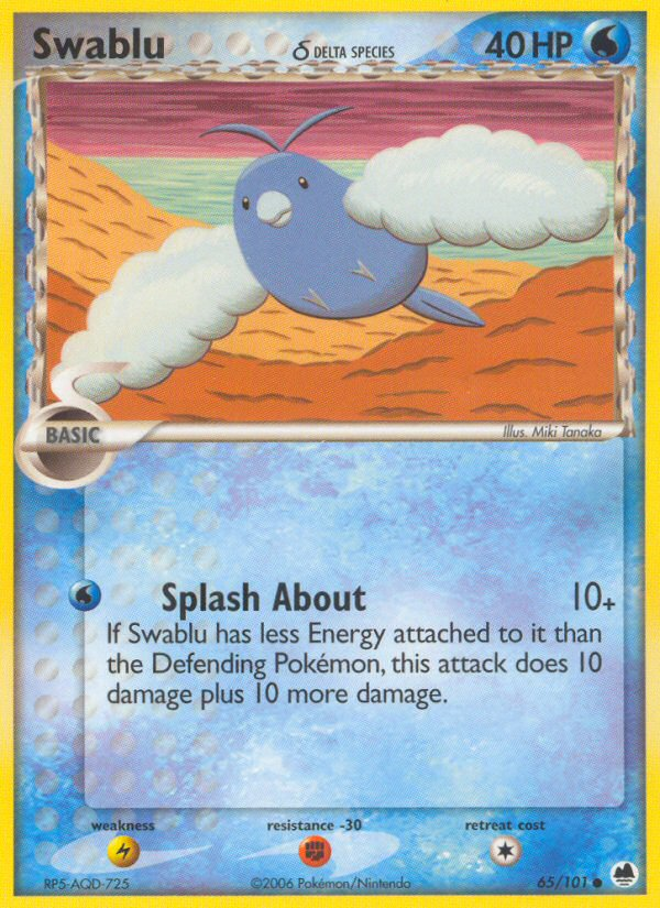 Swablu (65/101) (Delta Species) [EX: Dragon Frontiers] | North Game Den