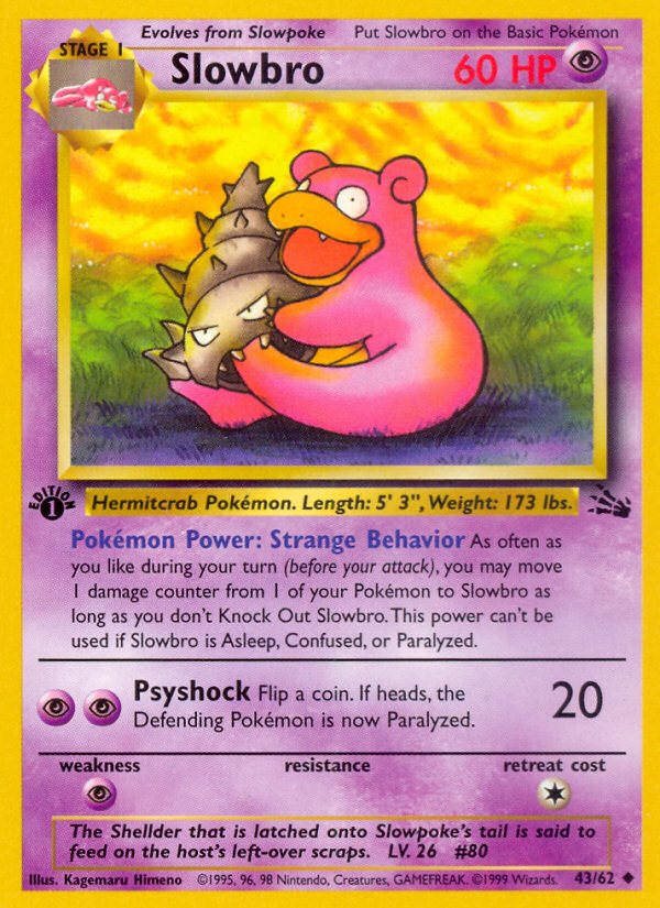 Slowbro (43/62) [Fossil 1st Edition] | North Game Den