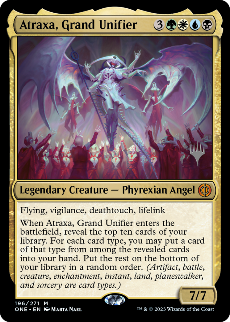 Atraxa, Grand Unifier (Promo Pack) [Phyrexia: All Will Be One Promos] | North Game Den