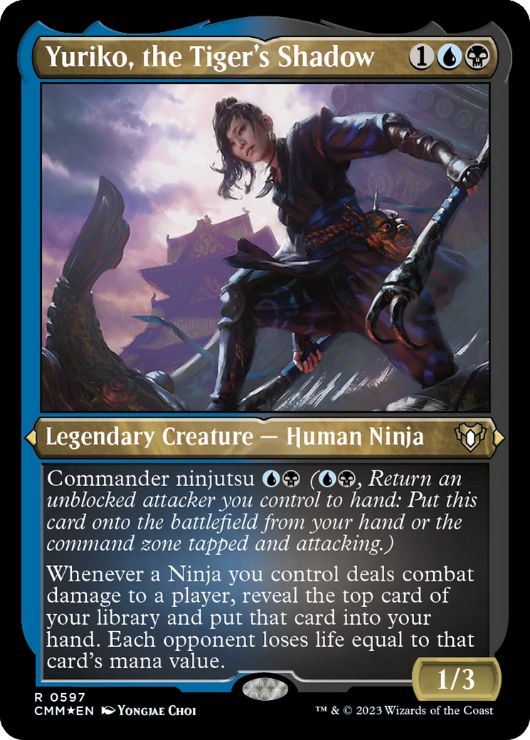 Yuriko, the Tiger's Shadow (Foil Etched) [Commander Masters] | North Game Den