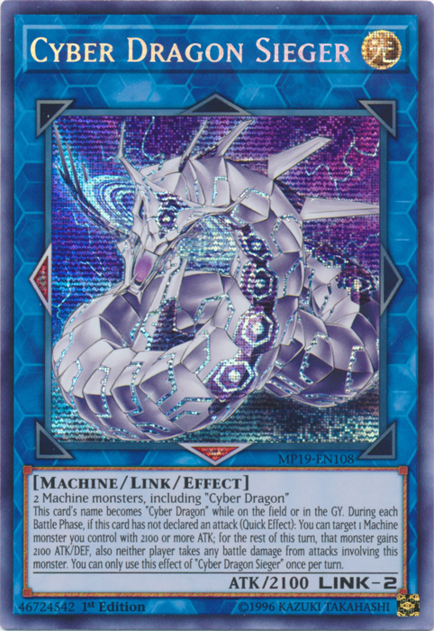 Cyber Dragon Sieger [MP19-EN108] Prismatic Secret Rare | North Game Den