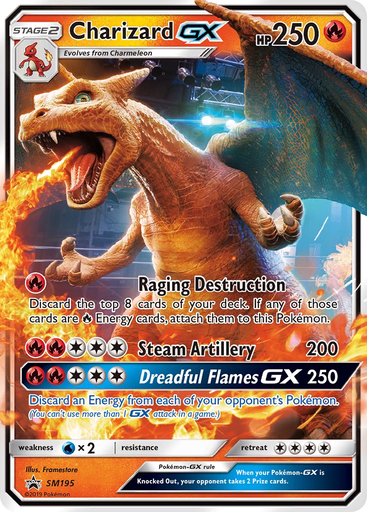 Charizard GX (SM195) [Sun & Moon: Black Star Promos] | North Game Den