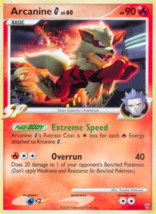 Arcanine G (15/147) (Theme Deck Exclusive) [Platinum: Supreme Victors] | North Game Den