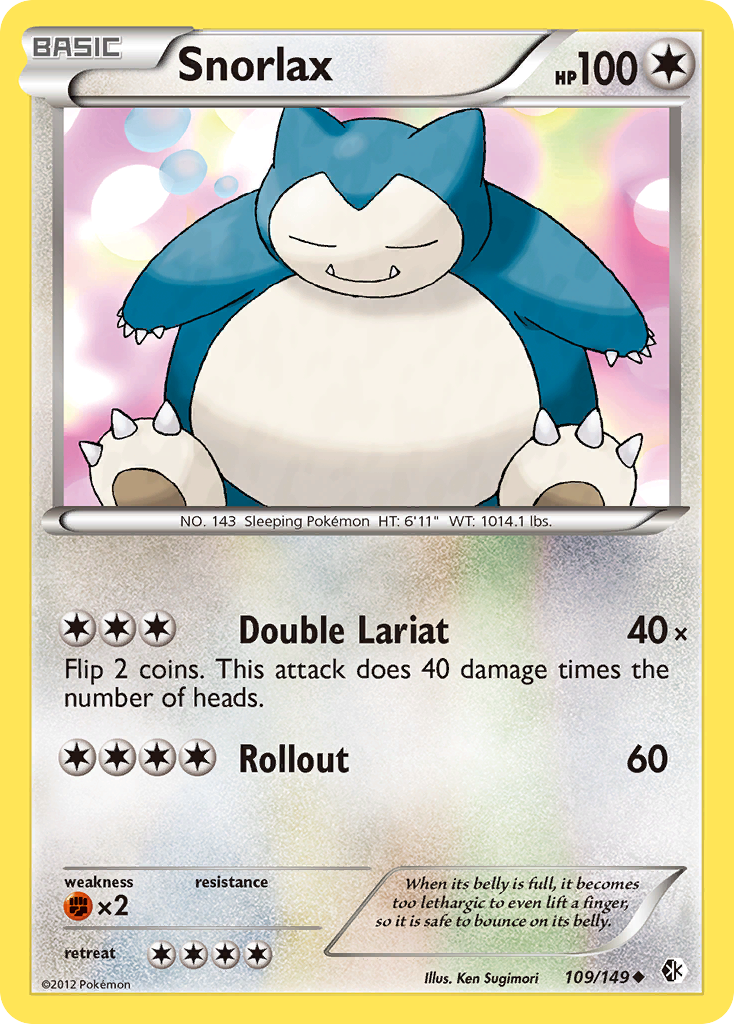 Snorlax (109/149) [Black & White: Boundaries Crossed] | North Game Den