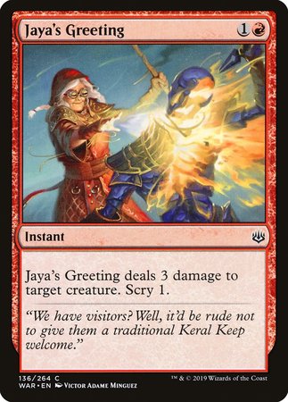Jaya's Greeting [War of the Spark] | North Game Den