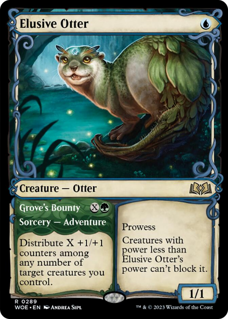 Elusive Otter // Grove's Bounty (Showcase) [Wilds of Eldraine] | North Game Den