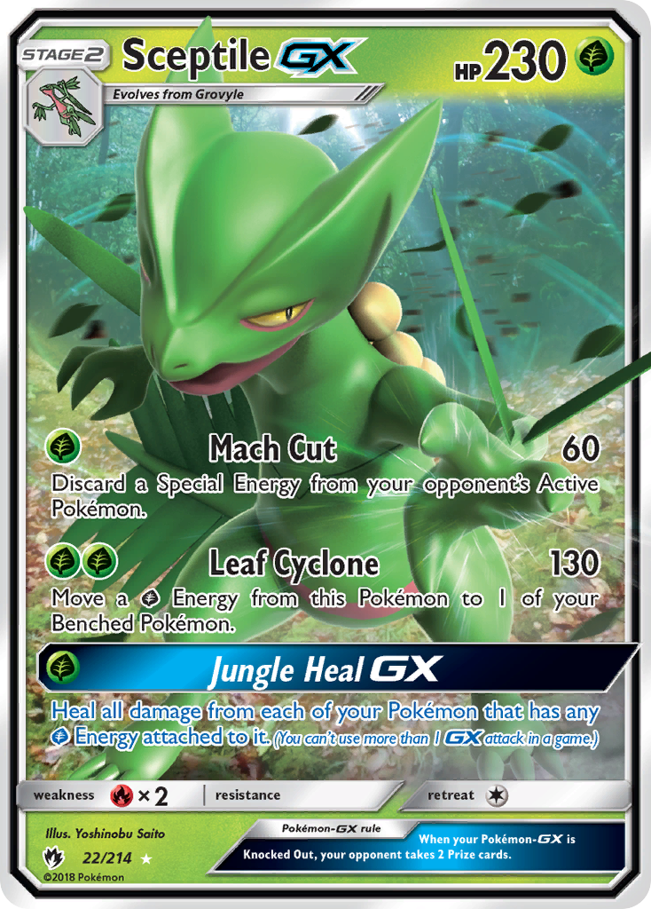 Sceptile GX (22/214) [Sun & Moon: Lost Thunder] | North Game Den