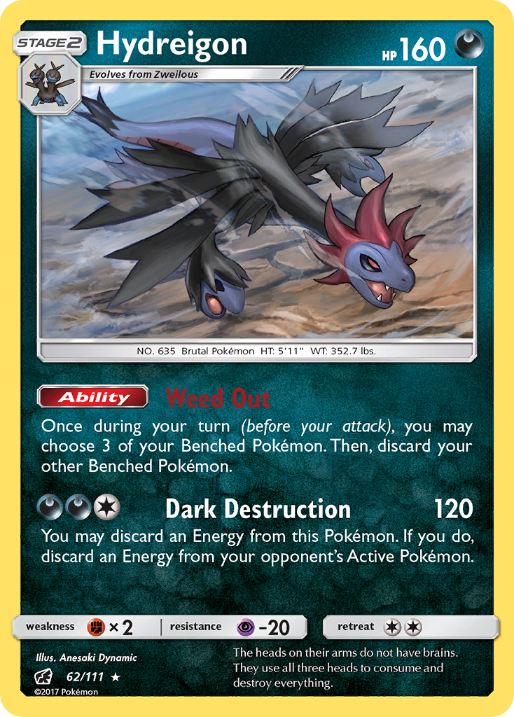 Hydreigon (62/111) [Sun & Moon: Crimson Invasion] | North Game Den