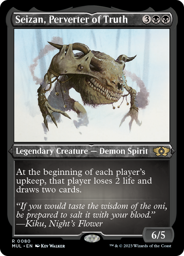 Seizan, Perverter of Truth (Foil Etched) [Multiverse Legends] | North Game Den