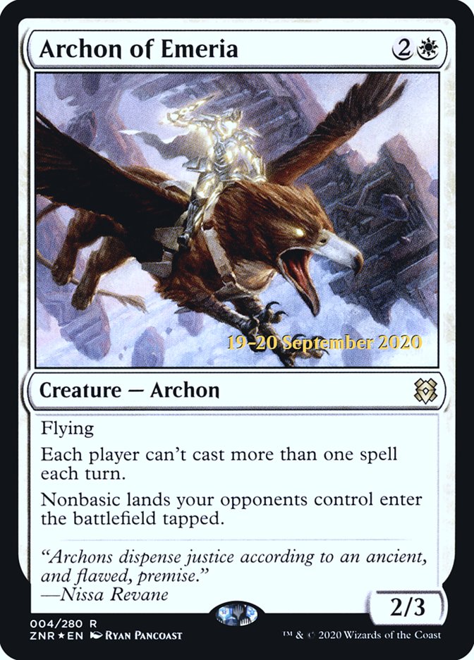 Archon of Emeria  [Zendikar Rising Prerelease Promos] | North Game Den