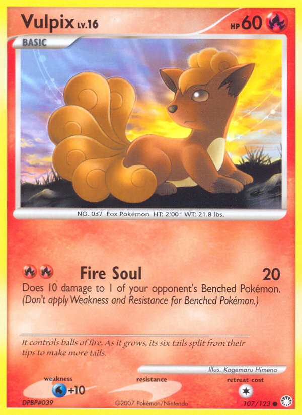 Vulpix (107/123) [Diamond & Pearl: Mysterious Treasures] | North Game Den