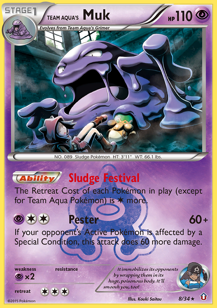 Team Aqua's Muk (8/34) [XY: Double Crisis] | North Game Den