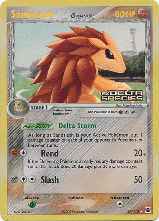 Sandslash (27/113) (Delta Species) (Stamped) [EX: Delta Species] | North Game Den