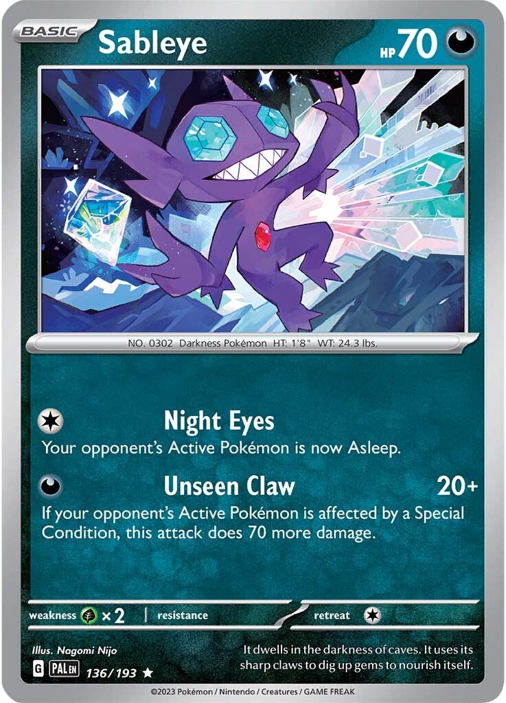 Sableye (136/193) [Scarlet & Violet: Paldea Evolved] | North Game Den