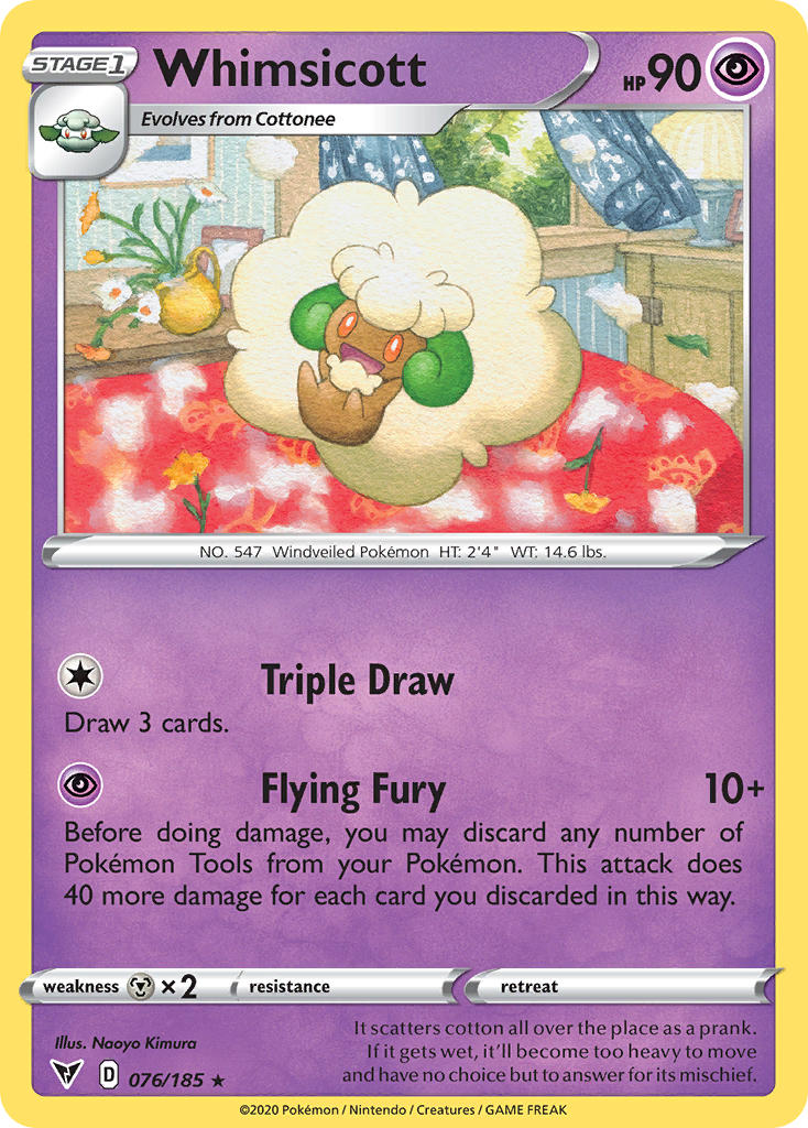 Whimsicott (076/185) [Sword & Shield: Vivid Voltage] | North Game Den