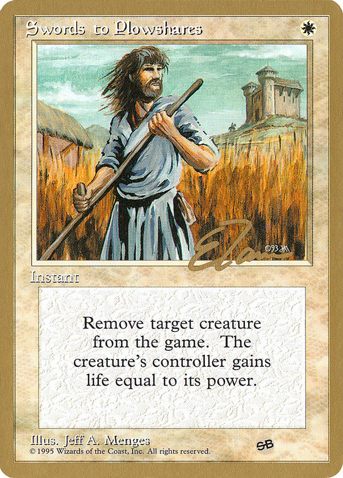 Swords to Plowshares (Eric Tam) (SB) [Pro Tour Collector Set] | North Game Den