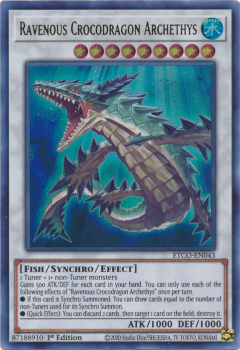 Ravenous Crocodragon Archethys [ETCO-EN043] Ultra Rare | North Game Den