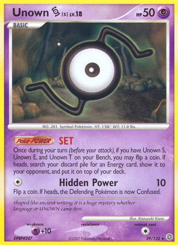 Unown S (39/132) [Diamond & Pearl: Secret Wonders] | North Game Den