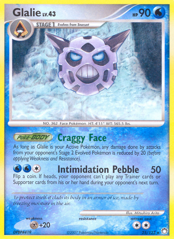 Glalie (25/123) [Diamond & Pearl: Mysterious Treasures] | North Game Den