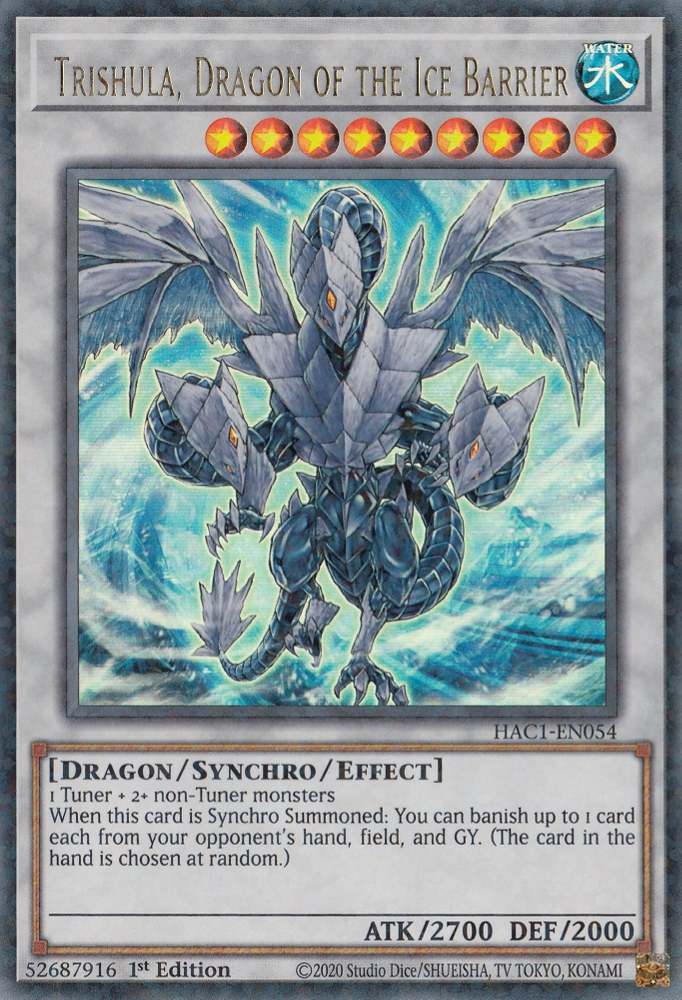 Trishula, Dragon of the Ice Barrier (Duel Terminal) [HAC1-EN054] Parallel Rare | North Game Den