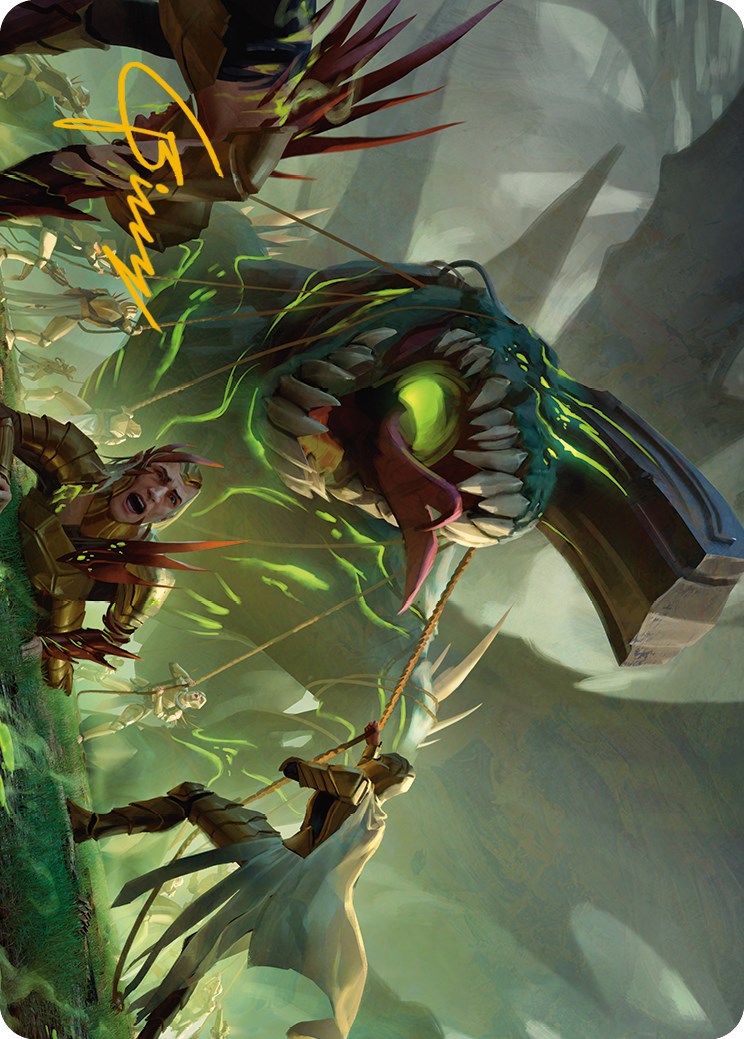 Noxious Assault Art Card (Gold-Stamped Signature) [Phyrexia: All Will Be One Art Series] | North Game Den