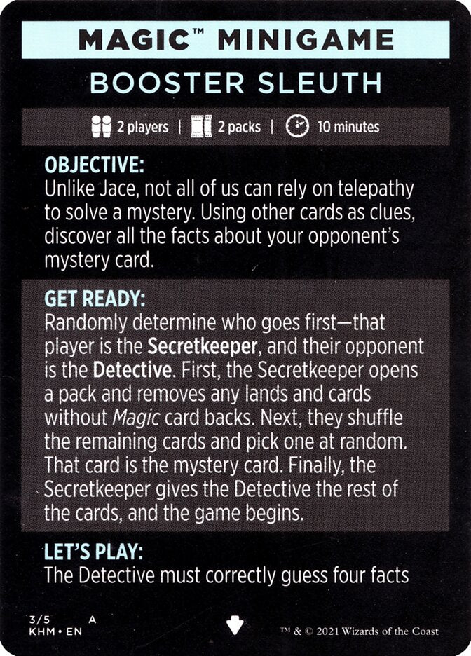 Booster Sleuth (Magic Minigame) [Kaldheim Minigame] | North Game Den
