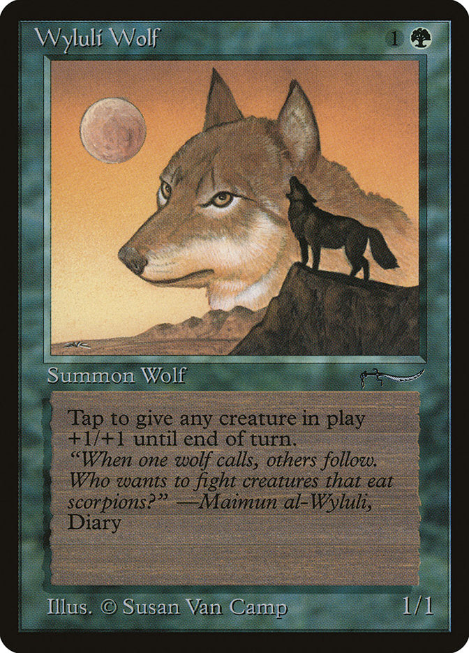 Wyluli Wolf (Dark Mana Cost) [Arabian Nights] | North Game Den